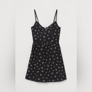 H&M Black/Floral Short Dress